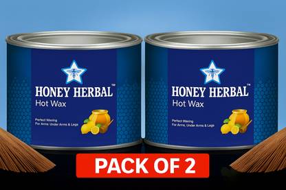 HONEY HERBAL Best Hottest wax for perfect waxing for arms,legs and under arms( hot wax 600 gm) pack of 2 Wax
