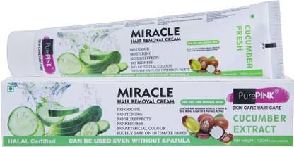 PurePINK Miracle Hair Removal Cream |ZeroSideEffects |Noblackness |Odourless |NoItching Cream