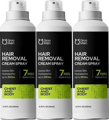 Qraa Men Hair Removal Cream Spray| Painless Body Hair Removal Powder Spray For Men's Spray