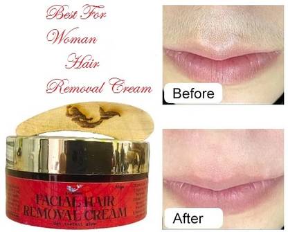 BLUEMERMAID Best Facial Hair Remover Cream Upper Lip Chin Cheeks Soft Sensitive Skin Cream