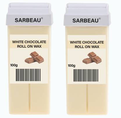 Sarbeau White Chocolate Roll-On Wax for Hair Removal | 100g Cartridge (Pack of 2)_C_036 Cream