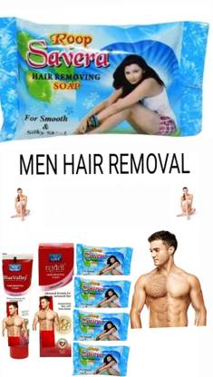 ROOP SAVERA Men hair removal soap set of 4 with hair removal cream buy it try it Cream
