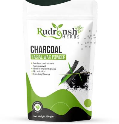 RUDRANSH HERBS Charcoal Facial Wax For Hair Removal Powder