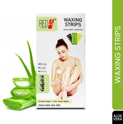 RED4 Waxing Strips | Quick Easy Effective Strips For Body,Legs & Arms ALOE-VERA Strips