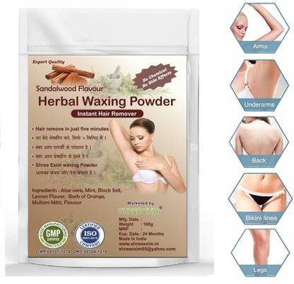 SHREE EXIM Sandalwood Instant Hair Remover Painless Waxing Powder Wax
