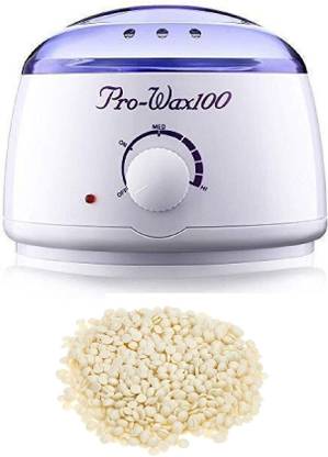 LOVHIDE Pro Foldable Wax Heater + 100gm White Chocolate Wax Beans for Hair Removal Wax