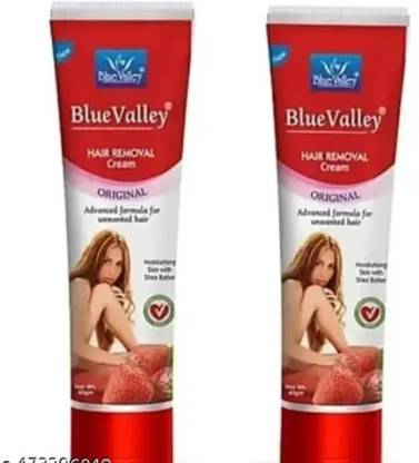BLUE VALLEY Women private area and full body hair removal cream pack of 2 ( Cream