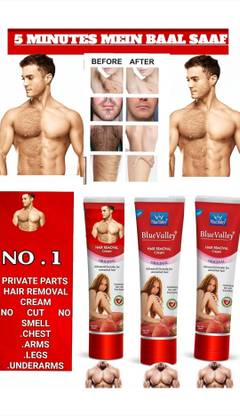 BLUE VALLEY GYM BOYS MEN'S Painless pri vate area hair removal cream big size set of 3 Cream