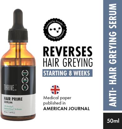 ThriveCo Anti-Grey Hair Prime Serum | Promotes Melanin, Reverses Premature Hair Greying