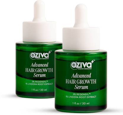 OZiva Advanced Hair Growth Serum 3% Redensyl, 1% Lindera Root | Scalp & Regrowth