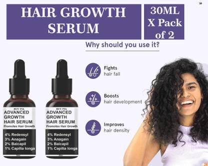 Buy TYA Advanced Hair Growth Serum Redensyl Baicapil Reduce Hair Loss 30ml Each 2