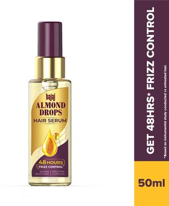 Bajaj Almond Drops Hair Serum with Almond Oil & Vitamin E for 48 hrs Frizz Control