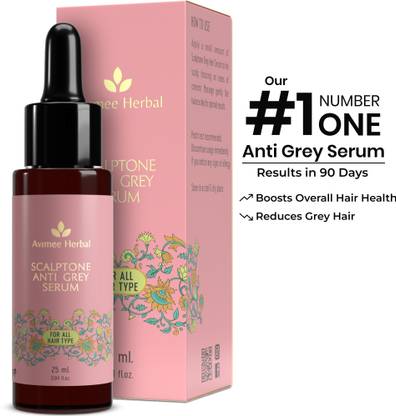 Avimee Herbal Scalptone Grey Hair Serum | Natural Hair | Hyaluronic Acid, Caffeine