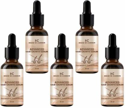 house of common Advance Hair Growth Serum, Makes Hair Smooth, Soft & Shiny (30ml) Pack of 5