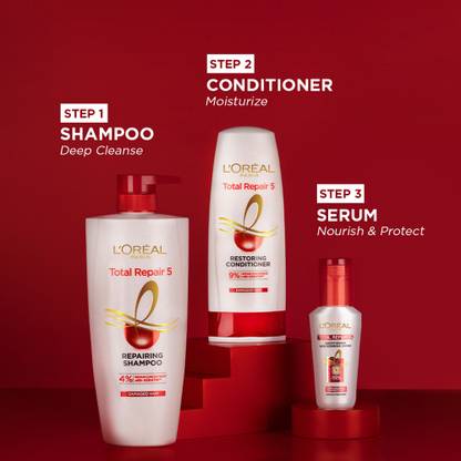 L'Oréal Paris Total Repair 5 Shampoo|Pro-Keratin & Ceramide For Damaged and Weak Hair