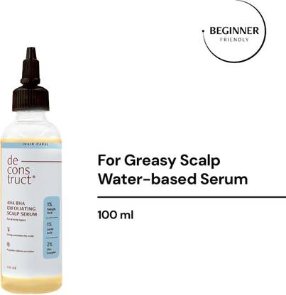 deconstruct AHA-BHA Exfoliating Scalp Serum-1% Salicylic Acid| Oily hair treatment