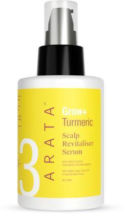ARATA Grow+ Turmeric Scalp Serum|Boosts Hair Growth|With Capilia Longa|Daily Use