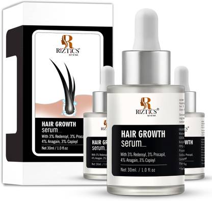 R RIZTICS Hair Growth Serum Redensyl & Biotin Controls Hair Fall & Helps Hair Regrowth