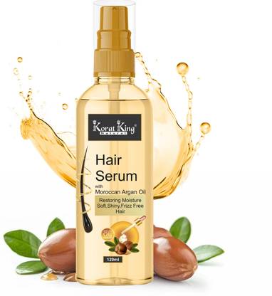 KORAT KING Professional Hair Serum With Moroccan Argan Oil for Frizz Free Smooth