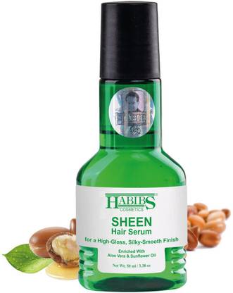 Habibs Sheen hair Serum For Smooth Anti-Frizz high-Gloss, with Aloevera & sunflower Oil