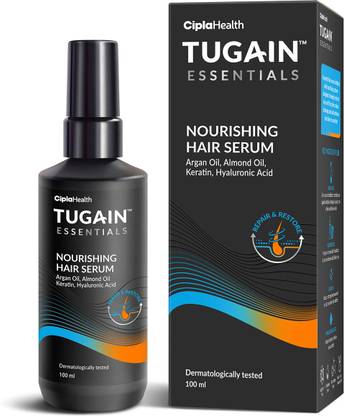 Cipla Tugain Essentials Nourishing Hair Serum | Reduces frizz & hair breakage |