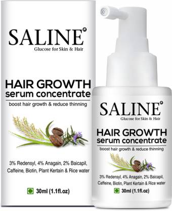 SALINE Hair Growth Serum -3%Redensyl,4% Anagain,2%Baicapil,Caffeine,Biotin & Rice Water