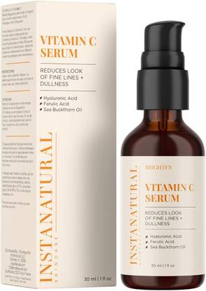 InstaNatural Vitamin C Serum with Hyaluronic Acid & Vit E - Restore & Boost Collagen - 1 OZ
