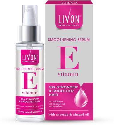 LIVON Professional Smoothening Serum for Women & Men, With Vitamin E & Avocado
