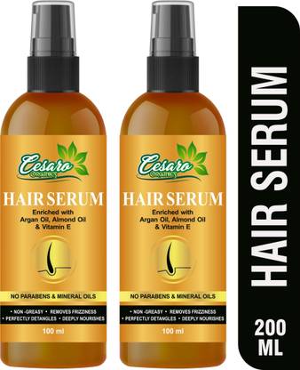 Cesaro Organics Hair Serum for Women & Men, All Hair Types for Smooth, Frizz free & Glossy Hair