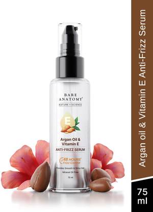 BARE ANATOMY Argan & Vitamin E Anti-Frizz Hair Serum - 48H Frizz Control, Smooth & Shiny Hair