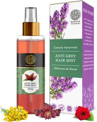 buddha natural Grey Spray Hair Mist - Helps to Make Hair Naturally Dark, Reduced Greying
