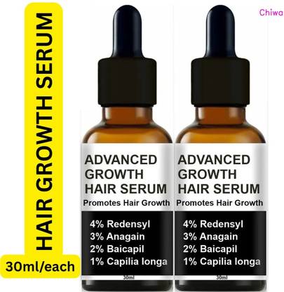 CHIWA Hair Growth Serum with Anagain, Rice Extract & Rosemary for Thicker Strands