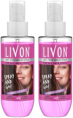 LIVON Hair Serum Spray for Women & Men, Smooth, Frizz free & Glossy Hair on the go