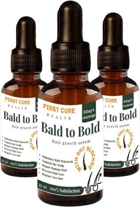 First Cure Bald To Bold Hair Growth Serum With DHT Blocker(30ml Pack of 3)