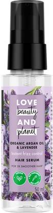 Love Beauty And Planet Argan and Lavender Serum for Frizz free hair