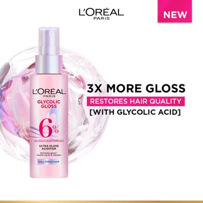 L'Oréal Paris Glycolic Gloss Acidifier Spray, with Glycolic Acid, for Lasting Shine