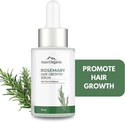 Aravi Organic Rosemary & Biotin Hair Growth Serum - For Hair Growth & Nourishes Scalp