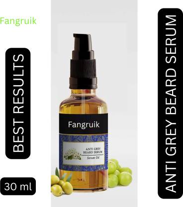 Fangruik Natural Beard Darkening Serum for Full Beard Restoration