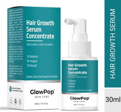 GlowPop Hair Growth Serum Concentrate 3% Redensyl, 4% Anagain, 2% Baicapil Wome & Men