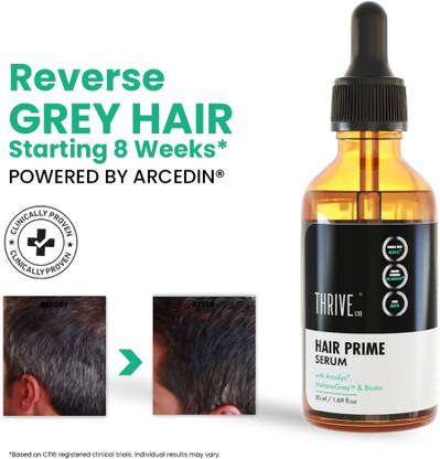 ThriveCo Anti-Grey Hair Prime Serum | Promotes Melanin, Reverses Premature Hair Greying