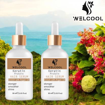 WelCool FrizzFix Duo – 2 x 30ml Keratin Serums for Tame & Glossy Hair
