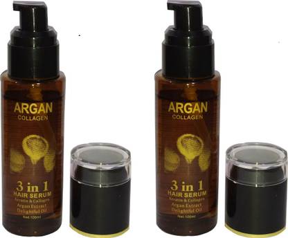 KCR TIGRIS Argan Hair Serum 3 in 1 || Argan Extact Collagen & Keratin, Serum (Combo)