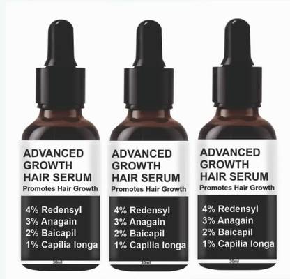 ZOPHORUS Advance Hair Growth Serum, Makes Hair Smooth, Soft & Shiny (30ml) Pack of 3