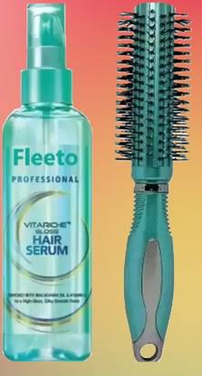 Fleeto Lustrous Locks Essentials: Vitamin E Hair Serum + Round Comb