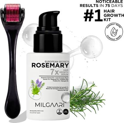 milgaari Advanced Hair Growth Serum With Derma Roller Kit