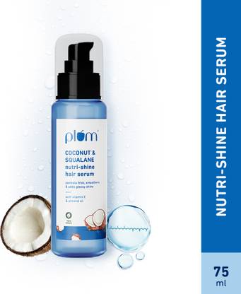 Plum Coconut & Squalane Hair Serum with Vitamin E, Strong Smooth Shiny Hair