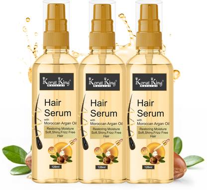 KORAT KING Professional Hair Serum With Moroccan Argan Oil for Frizz Free Smooth