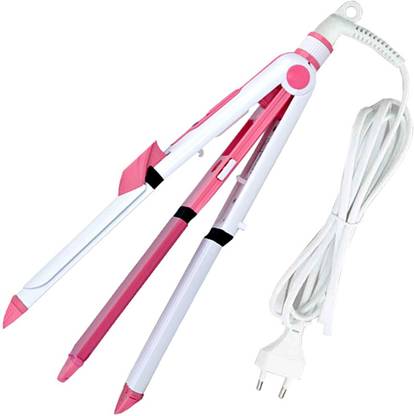 lkjh Women hair strightner 1291Saloon Professional 3IN1 Dual-use Hair Flat Iron and curler Hair Straightener