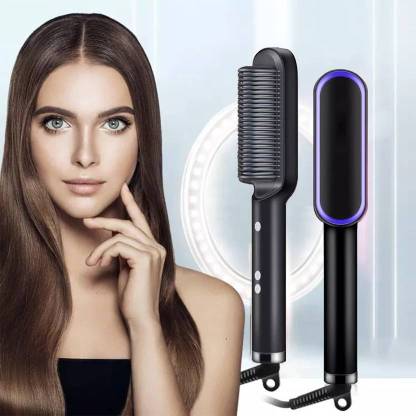 Boxn Straightener machine Brush Hair Straightener Black Hair Straightener Comb Brush For Men & Women Hair Straightening and Smoothing Hair Straightener