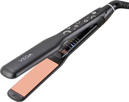 VEGA Pro-Ease with Wide Ceramic Coated plates & Adjustable Temperature VHSH-26 Hair Straightener